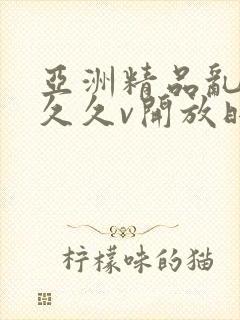 亚洲精品乱码久久久v开放时间