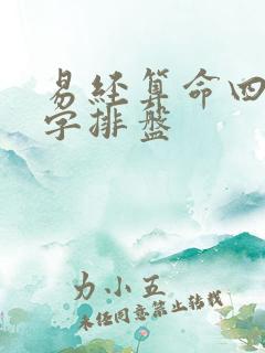 易经算命四柱八字排盘
