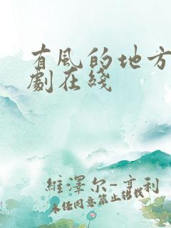 有风的地方电视剧在线