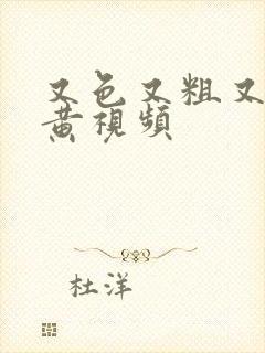 又色又粗又爽又黄视频