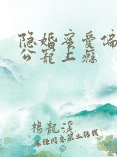 隐婚蜜爱偏执老公宠上瘾