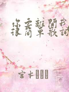 你要离开我知道很简单歌词