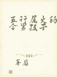 五行属火的字适合男孩子