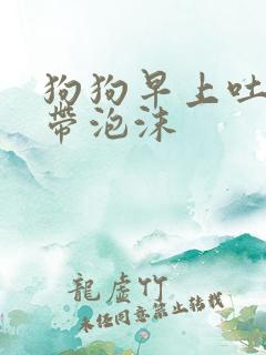 狗狗早上吐黄水带泡沫