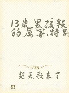 13岁男孩叛逆的厉害,特别讨厌父母