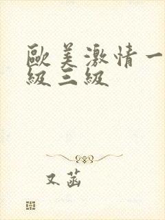 欧美激情一级二级三级