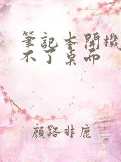 笔记本开机进入不了桌面