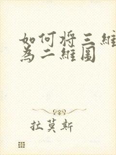 如何将三维图变为二维图