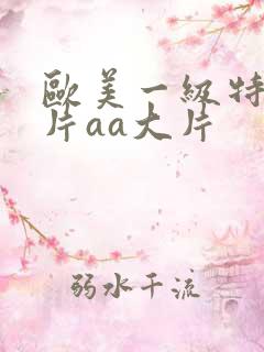 欧美一级特黄大片aa大片