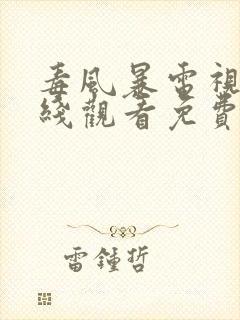 毒风暴电视剧在线观看免费完整版