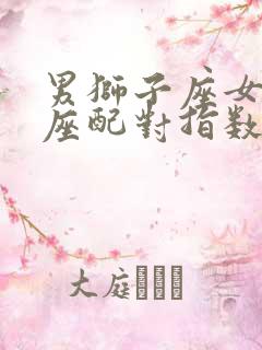 男狮子座女摩羯座配对指数