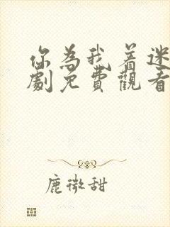 你为我着迷电视剧免费观看全集