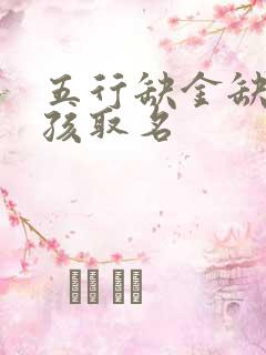 五行缺金缺水男孩取名