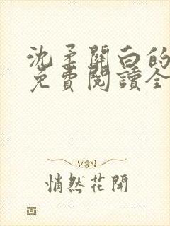 沈柔关白的小说免费阅读全文