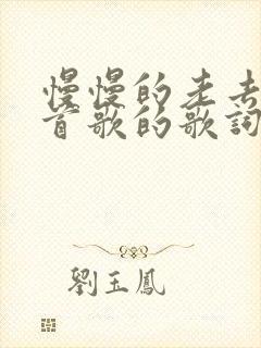 慢慢的老去是哪首歌的歌词