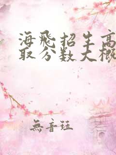 海飞招生高考录取分数大概是多少分