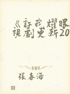 《许我耀眼》电视剧更新20集在线观看