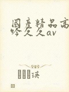 国产精品高潮呻吟久久av