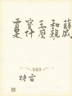 贾宝玉和薛宝钗是什么亲戚关系