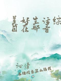 美好生活综艺节目在哪看