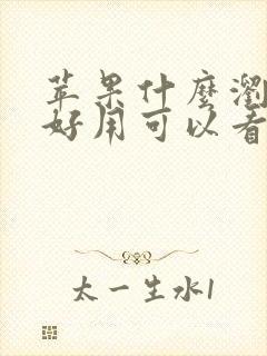 苹果什么浏览器好用可以看任何网站