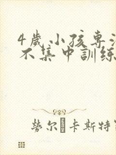 4岁小孩专注力不集中训练