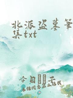 北派盗墓笔记全集txt