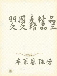 99国产精品久久久精品三级