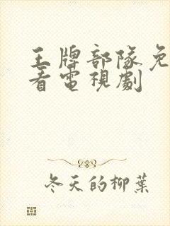 王牌部队免费观看电视剧