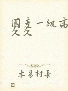 国产一级高清久久久