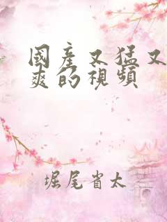 国产又猛又粗又爽的视频