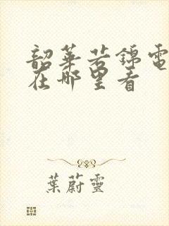 韶华若锦电视剧在哪里看