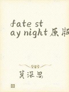 fate stay night原版