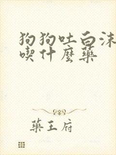 狗狗吐白沫黏液吃什么药