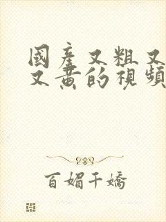 国产又粗又猛爽又黄的视频