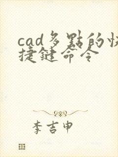 cad多点的快捷键命令