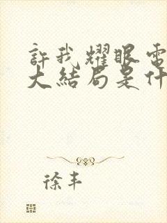 许我耀眼电视剧大结局是什么