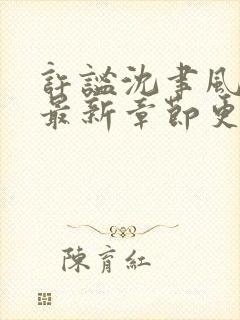 许谧沈聿风小说最新章节更新内容