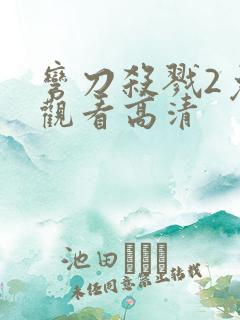 弯刀杀戮2免费观看高清