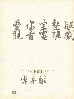 爱你完整版免费观看电视剧