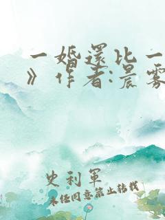 一婚还比一婚高》作者:晨雾的光