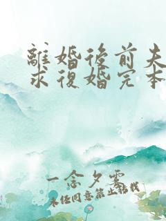 离婚后前夫哭着求复婚完本