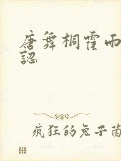 唐舞桐霍雨浩相认