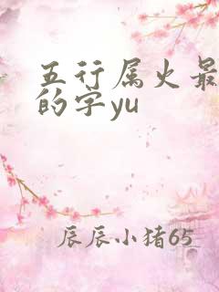 五行属火最吉利的字yu