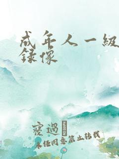 成年人一级黄色录像