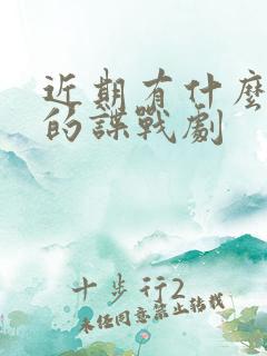 近期有什么好看的谍战剧