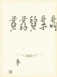 爸爸的哥哥的女儿的儿子叫啥