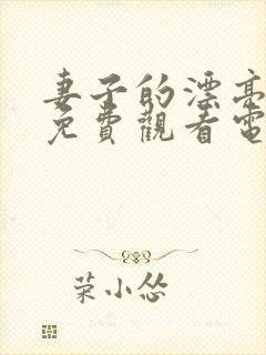 妻子的漂亮女儿免费观看电视剧