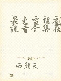 最火电视剧免费观看全集在线播放