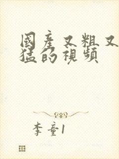 国产又粗又爽又猛的视频